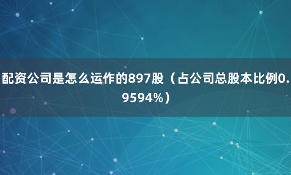 配资公司是怎么运作的897股（占公司总股本比例0.9594%）